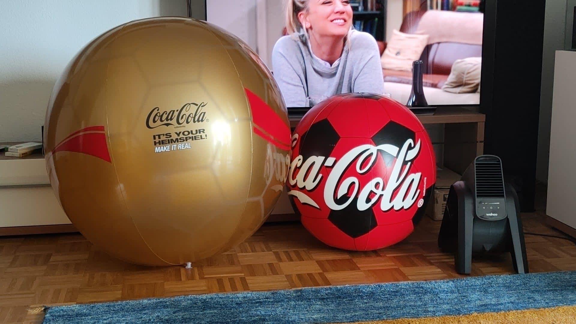 coca cola beach ball RED sponsored
