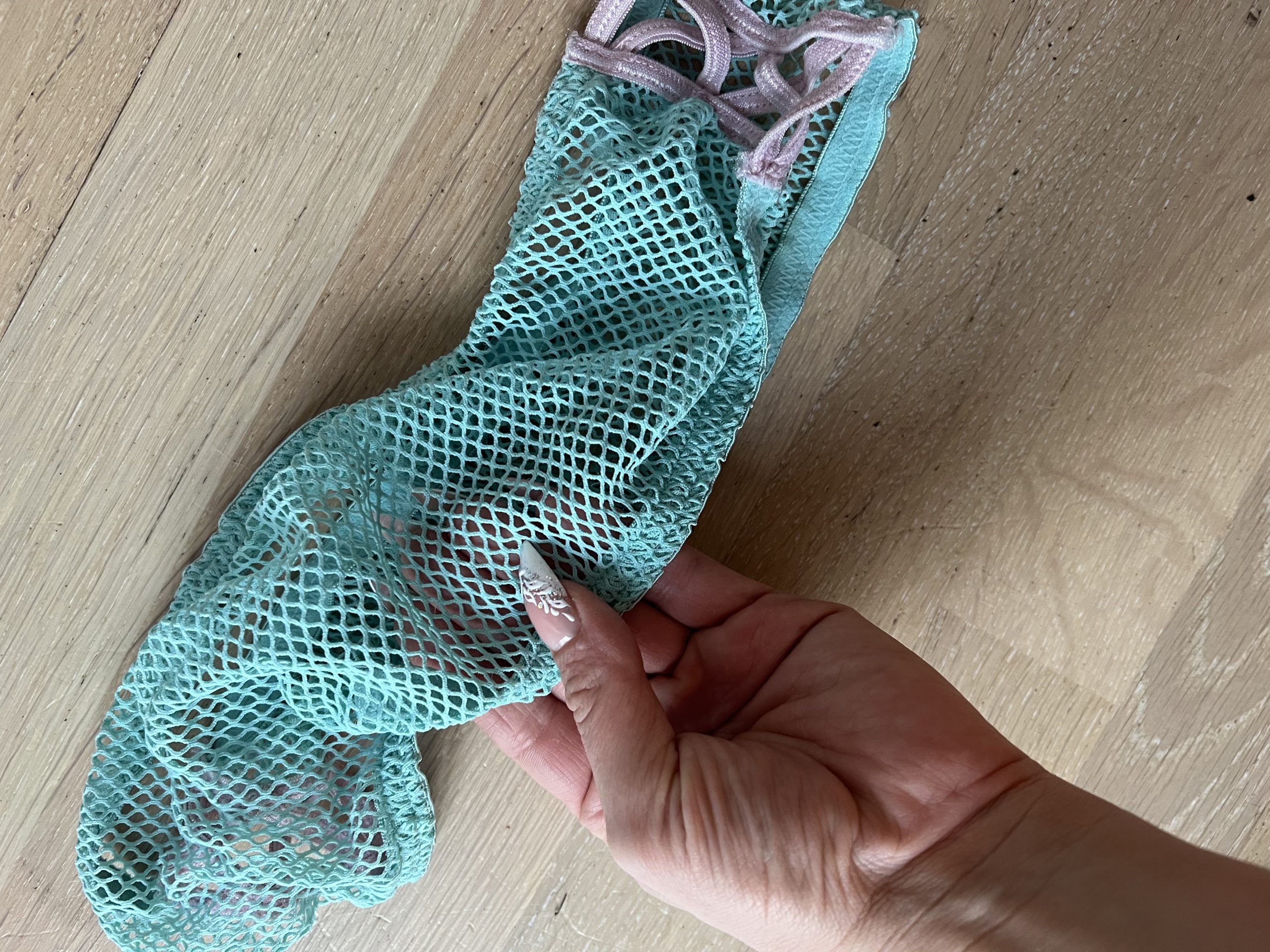 shirt turquoise s durchsichtig netz