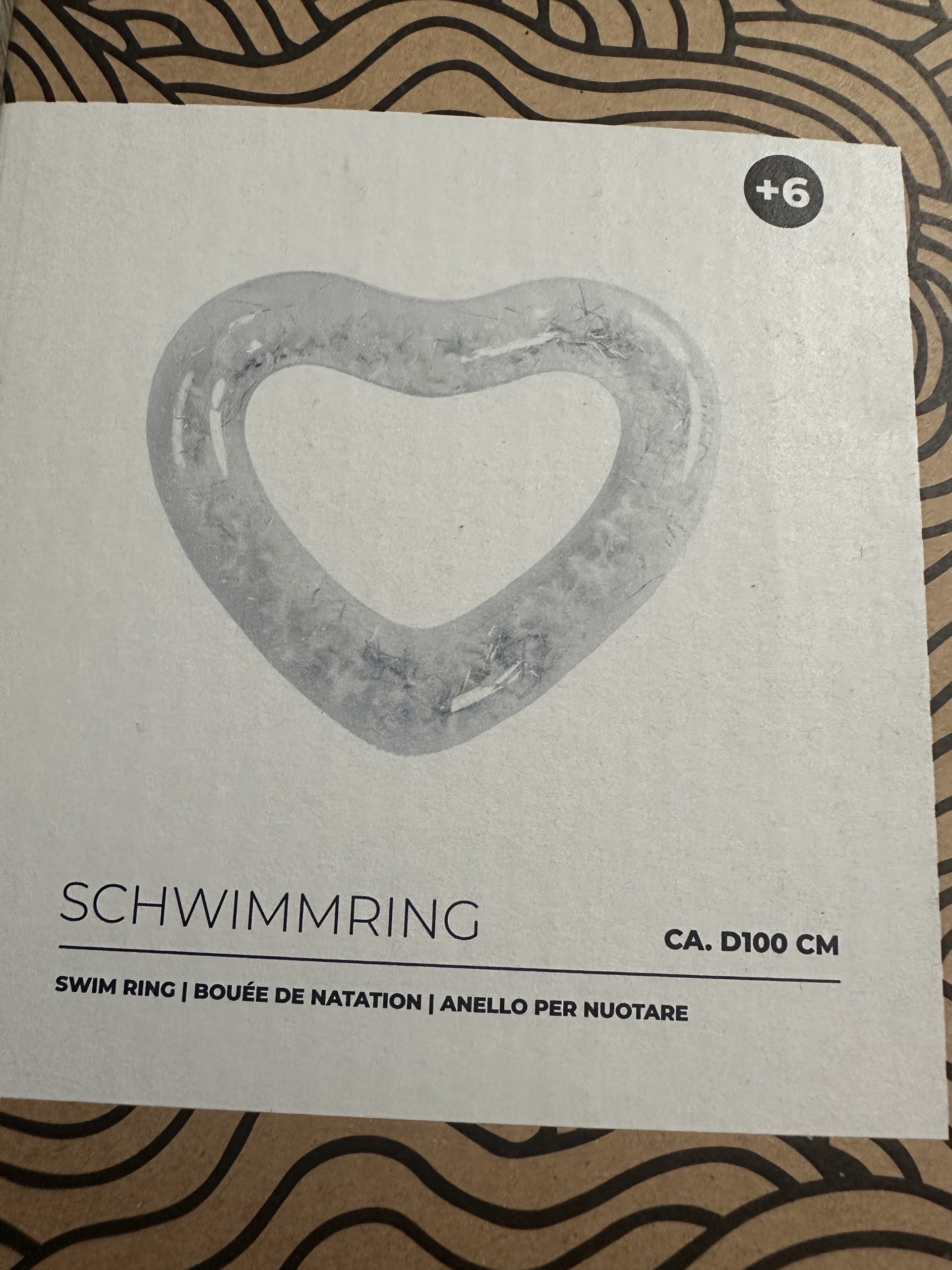 Schwimmring neu Glitzer herz